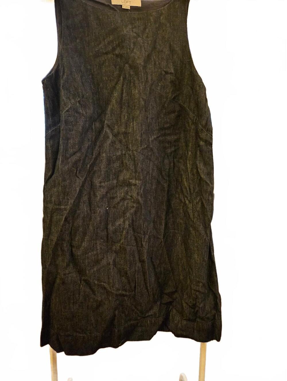 LOFT - Denim STYLE Mini Dress in Classic Rinse Wash - XS as shown EUC